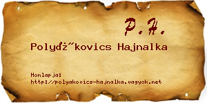 Polyákovics Hajnalka névjegykártya
