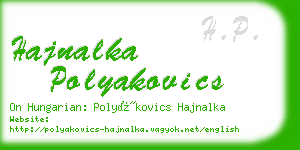 hajnalka polyakovics business card